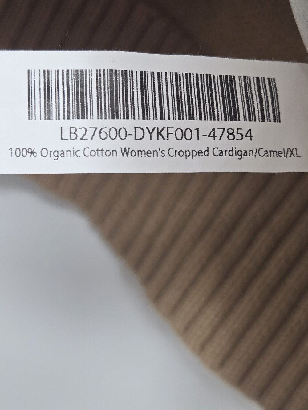 Quince Organic Cotton Cropped Cardigan Sweater Button Camel - Picture 11 of 12